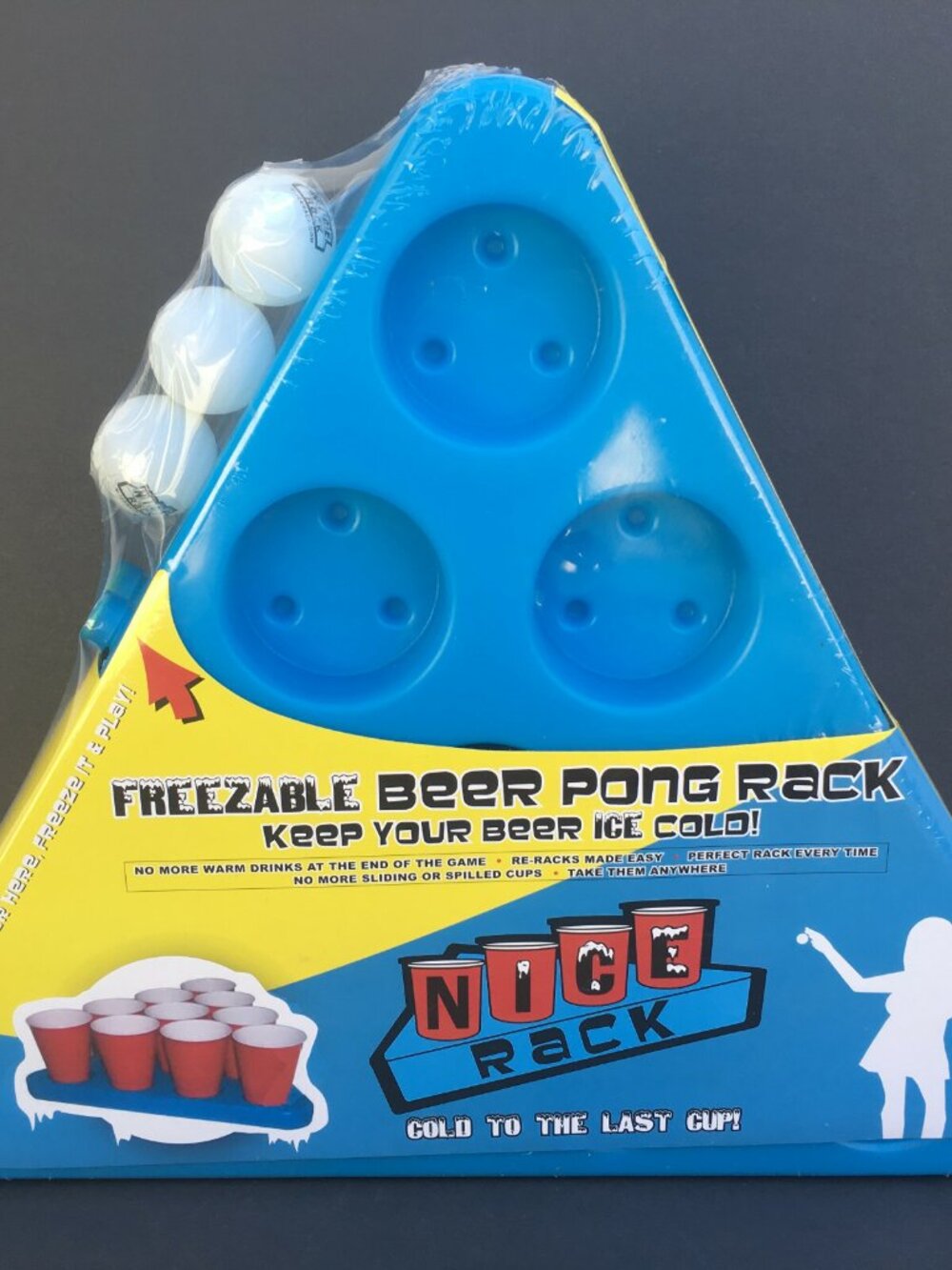 Nice Rack Beer Pong Freezable Rack Set - Includes 2-Racks 3-Balls